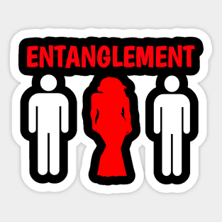 entanglement relationship funny Sticker